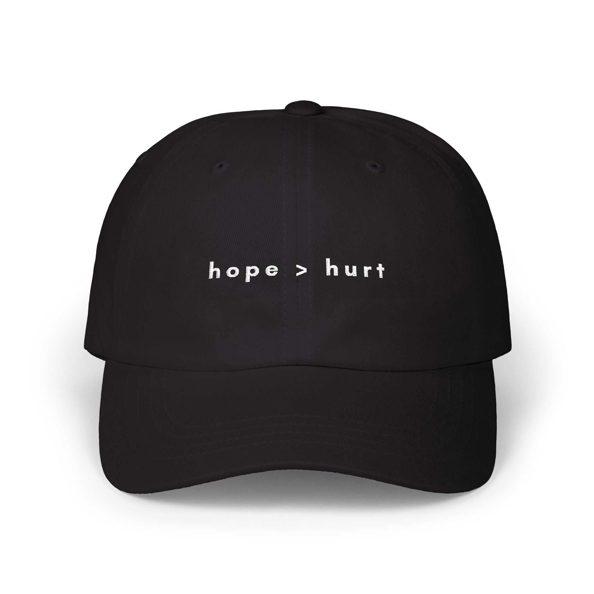 "hope > hurt" Dad Hat